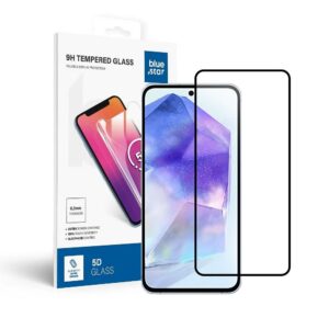 Blue Star Tempered glass to Samsung Galaxy A55 5G / S25 FE / S26 FE (full glue / case friendly) 5D black