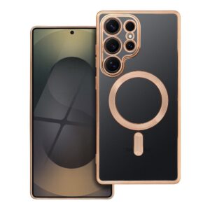 Electro Mag Cover case for Samsung S25 ULTRA compatible with MagSafe gold