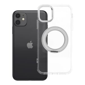 Case for iPhone 11 Frame Circle Stand compatible with MagSafe transparent