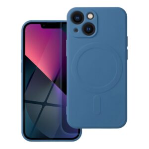 Silicone Mag Cover case for iPhone 13 MINI compatible with MagSafe (camera protection) blue