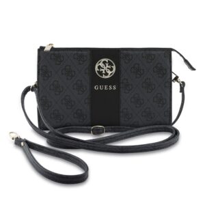 Guess PU 4G Stripe Metal Logo Handbag Black