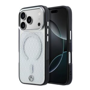Mercedes PC/TPU Star Pattern MagSafe Case for iPhone 18 Pro Max Transparent/Black