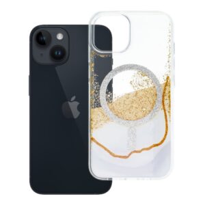 Golden case for iPhone 13 / 14 compatible with MagSafe white