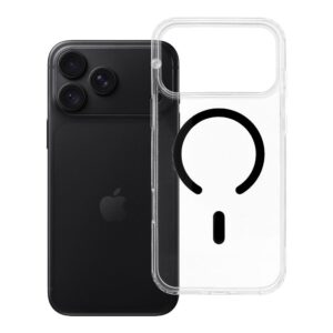 Case for iPhone 18 Pro Max / 17 Pro Max Drop Glue Colorful Ring Mag Cover compatible with MagSafe black