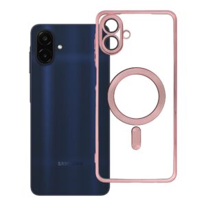 Electro Mag Cover case for Samsung A08 compatible with MagSafe gold-rose