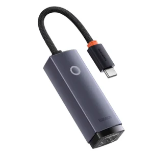 Adaptor retea Baseus Lite Series USB-C la RJ45 LAN LED 1000Mbps Gri
