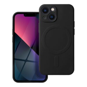 Silicone Mag Cover case for iPhone 13 MINI compatible with MagSafe (camera protection) black