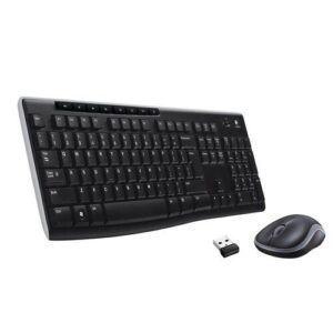 Logitech Wireless set keyboard QWERTY + mouse MK270 black