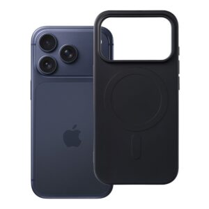 Silicone Mag Cover case for iPhone 18 Pro / 17 Pro compatible with MagSafe (big hole) black