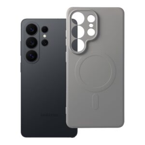 Silicone Mag Cover case for Samsung S26 ULTRA compatible with MagSafe (camera protection) titanium gray