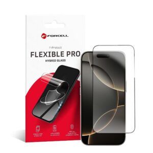 Forcell Hybrid glass to iPhone 16 PRO MAX Flexible 5D black
