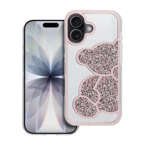Teddy Bear case for iPhone 17 pink
