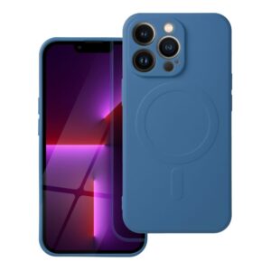 Silicone Mag Cover case for iPhone 13 PRO compatible with MagSafe (camera protection) blue