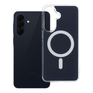 Clear Fusion Mag Cover case for Samsung A57 compatible with MagSafe navy blue