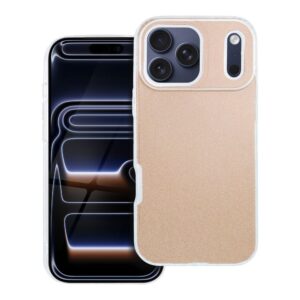 Shining case for iPhone 17 Pro Max / 18 Pro Max (low camera edge) gold