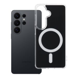 Clear Fusion Mag Cover case for Samsung S26 compatible with MagSafe black