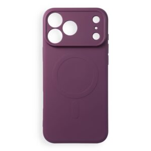 Silicone Mag Cover case for iPhone 18 Pro Max / 17 Pro Max compatible with MagSafe (camera protection) burgundy