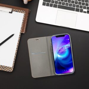 Luna Book Gold flip case for Samsung A13 4G silver