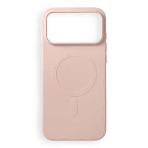 Silicone Mag Cover case for iPhone 18 Pro Max / 17 Pro Max compatible with MagSafe (big hole) pink
