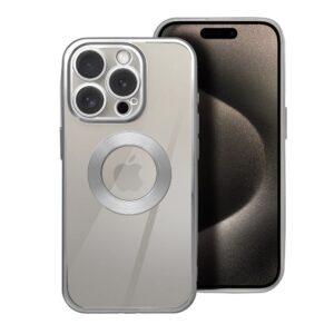 Glam case for iPhone 17 Pro Max / 18 Pro Max (low camera edge) silver