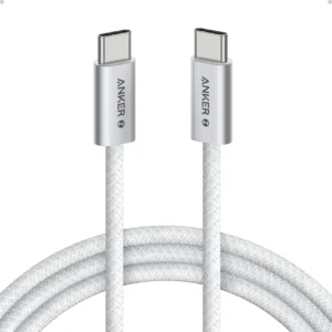 Cablu Anker Zolo USB-C la USB-C 240W braided 1m Alb