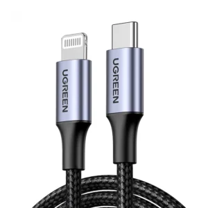 Cablu Ugreen USB-C la Lightning PD Fast Charge 20W 1m Negru