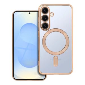 Electro Mag Cover case for Samsung S25 compatible with MagSafe gold