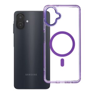 Frame Clear Hybrid Mag Cover case for Samsung A07 / A08 compatible with MagSafe purple