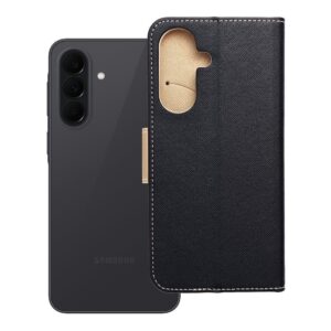 Fancy Book flip case for Samsung A37 black / gold