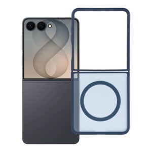 4sF-S case for Samsung Z Flip 8 Acrylic compatible with MagSafe dark blue