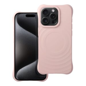 Silicone Zephyr Mag Cover case for iPhone 15 PRO compatible with MagSafe pink