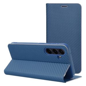 Luna Book Carbon flip case for Samsung S25 ULTRA blue