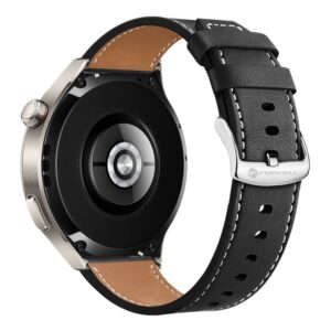 Forcell Strap to Samsung Galaxy Watch F-Design FS21 holes eco-friendly leather 22 mm black