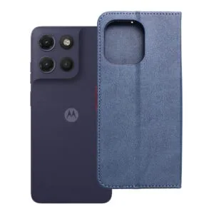 Split Book flip case for Motorola G17 navy and red
