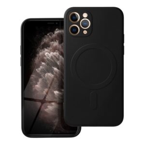 Silicone Mag Cover case for iPhone 11 PRO compatible with MagSafe (camera protection) black
