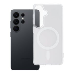 Clear Fusion Mag Cover case for Samsung S26 compatible with MagSafe white