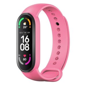 Silicone strap for XIAOMI Mi Band 5 / 6 / 7 pink (37)