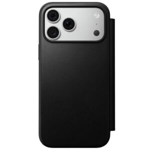 NOMAD leather case for IPHONE 18 Pro Max/17 Pro Max compatible with MagSafe (Modern Leather Folio ECCO Leather) black