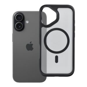 Forcell Case for iPhone 17 F-Protect Smoke Hybrid Premium compatible with MagSafe black