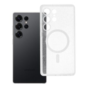 Clear Mag Cover case for Samsung S25 ULTRA - Glitter (STR) compatible with MagSafe transparent glitter