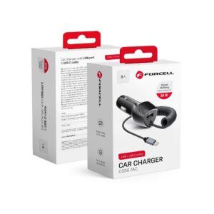 ÎNCĂRCĂTOR AUTO + CABLU USB-C