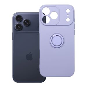 Silicone Ring case for iPhone 17 Pro Max / 18 Pro Max (low camera edge) purple