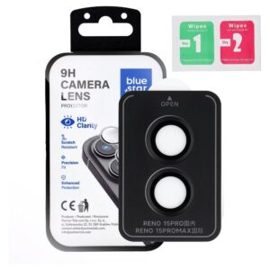 Blue Star Tempered Glass Camera Lens Protector for Oppo Reno 15 PRO Easy Install black