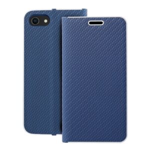Luna Book Carbon flip case for iPhone 7 / 8 / SE 2020 / SE 2022 blue