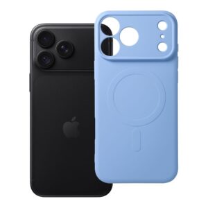 Silicone Mag Cover case for iPhone 18 Pro Max / 17 Pro Max compatible with MagSafe (camera protection) light blue