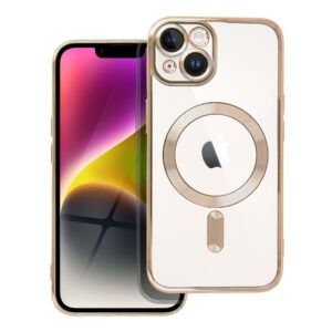 Electro Mag Cover case for iPhone 14 compatible with MagSafe gold