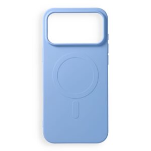 Silicone Mag Cover case for iPhone 18 Pro Max / 17 Pro Max compatible with MagSafe (big hole) light blue