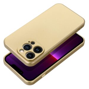 Metallic case for iPhone 17 Pro Max / 18 Pro Max (low camera edge) gold