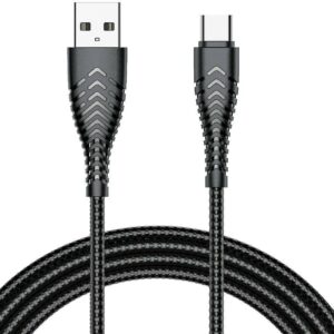Veger Cable USB A to Typ C 2,4A V104 1,2 m black
