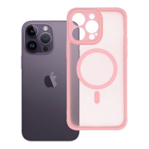Full Matte Mag case for iPhone 14 PRO MAX Cover compatible with MagSafe light pink